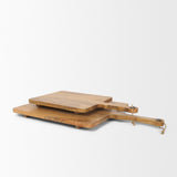 Mercana Khana Natural Solid Wood Square Serving Boards
