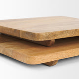 Mercana Khana Natural Solid Wood Square Serving Boards