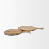 Mercana Karana Natural Solid Wood Round Serving Boards
