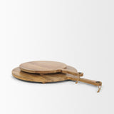 Mercana Karana Natural Solid Wood Round Serving Boards