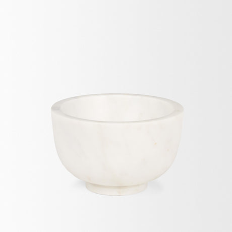 Mercana Katora Small Premium Solid White Marble Bowl