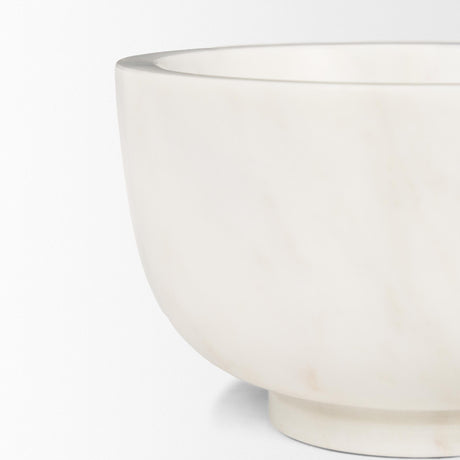 Mercana Katora Small Premium Solid White Marble Bowl