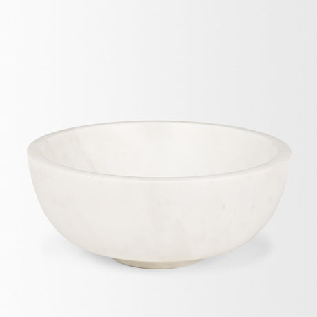 Mercana Katora Large Premium Solid White Marble Bowl