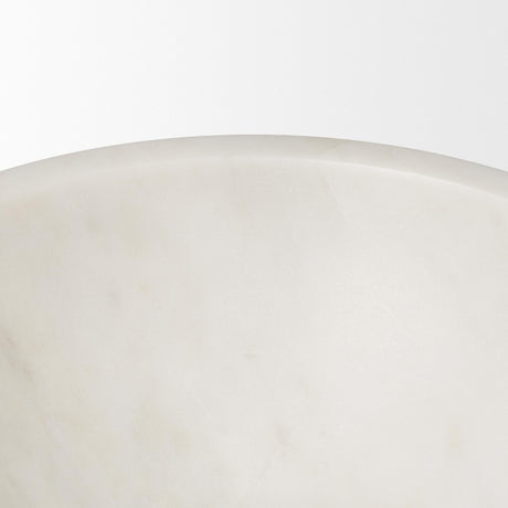 Mercana Katora Large Premium Solid White Marble Bowl