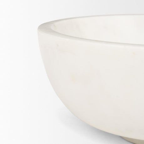Mercana Katora Large Premium Solid White Marble Bowl
