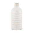 Mercana Tisha Large White W/ Terracotta Distressing Metal Vase