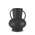 Mercana Tasya Small Matte Black Metal Vase