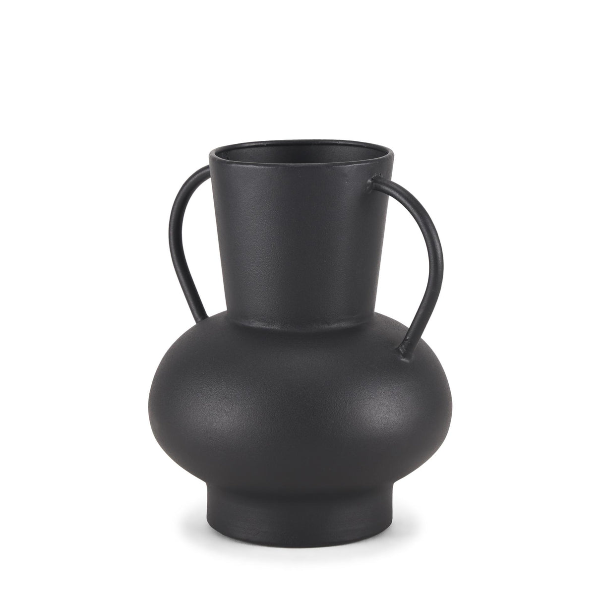 Mercana Tasya Small Matte Black Metal Vase