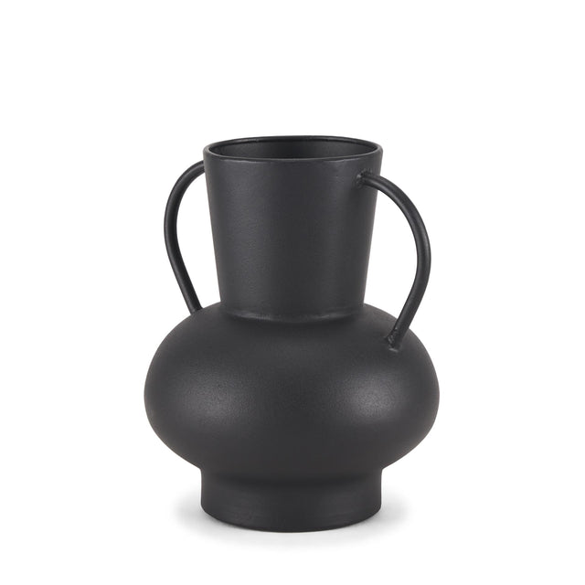 Mercana Tasya Small Matte Black Metal Vase