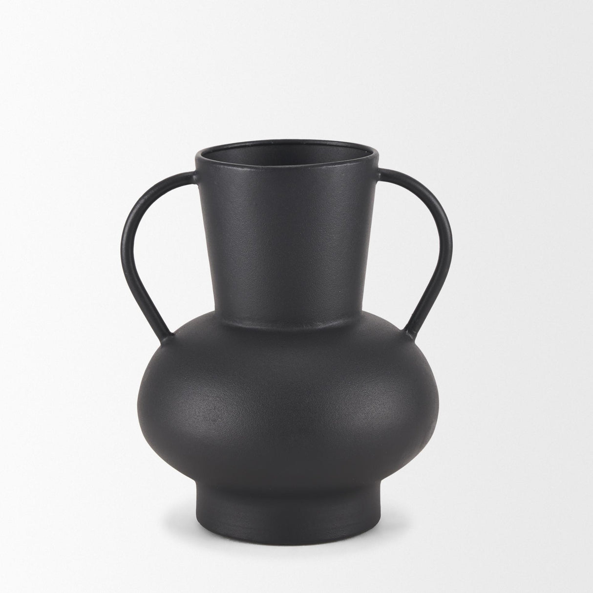 Mercana Tasya Small Matte Black Metal Vase