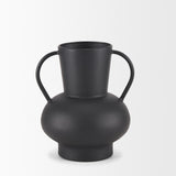 Mercana Tasya Small Matte Black Metal Vase
