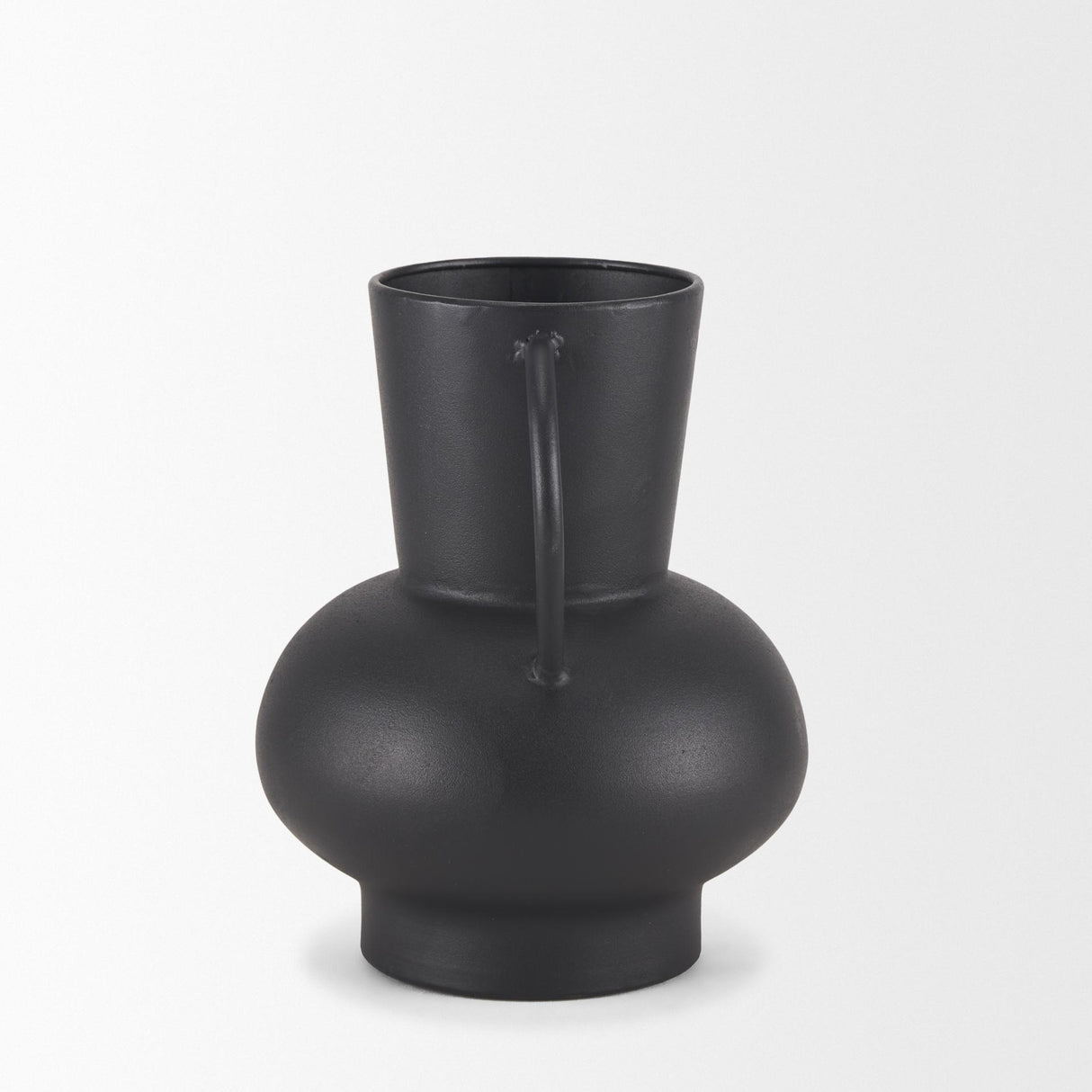 Mercana Tasya Small Matte Black Metal Vase