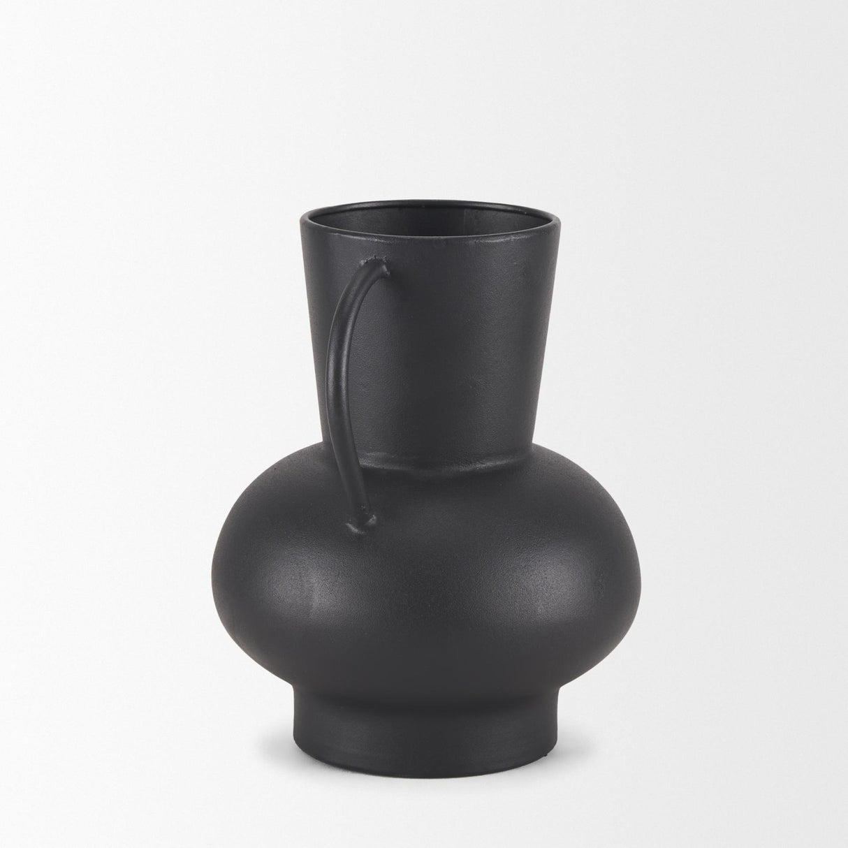 Mercana Tasya Small Matte Black Metal Vase