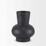 Mercana Tasya Small Matte Black Metal Vase