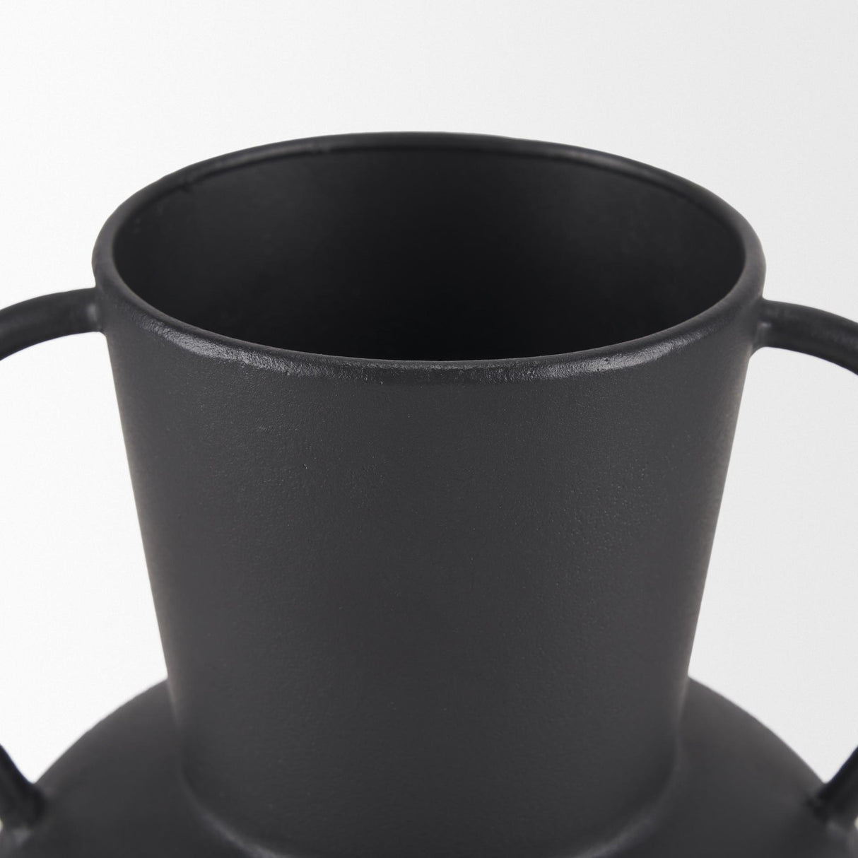 Mercana Tasya Small Matte Black Metal Vase
