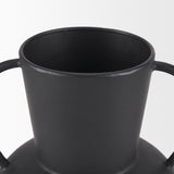 Mercana Tasya Small Matte Black Metal Vase