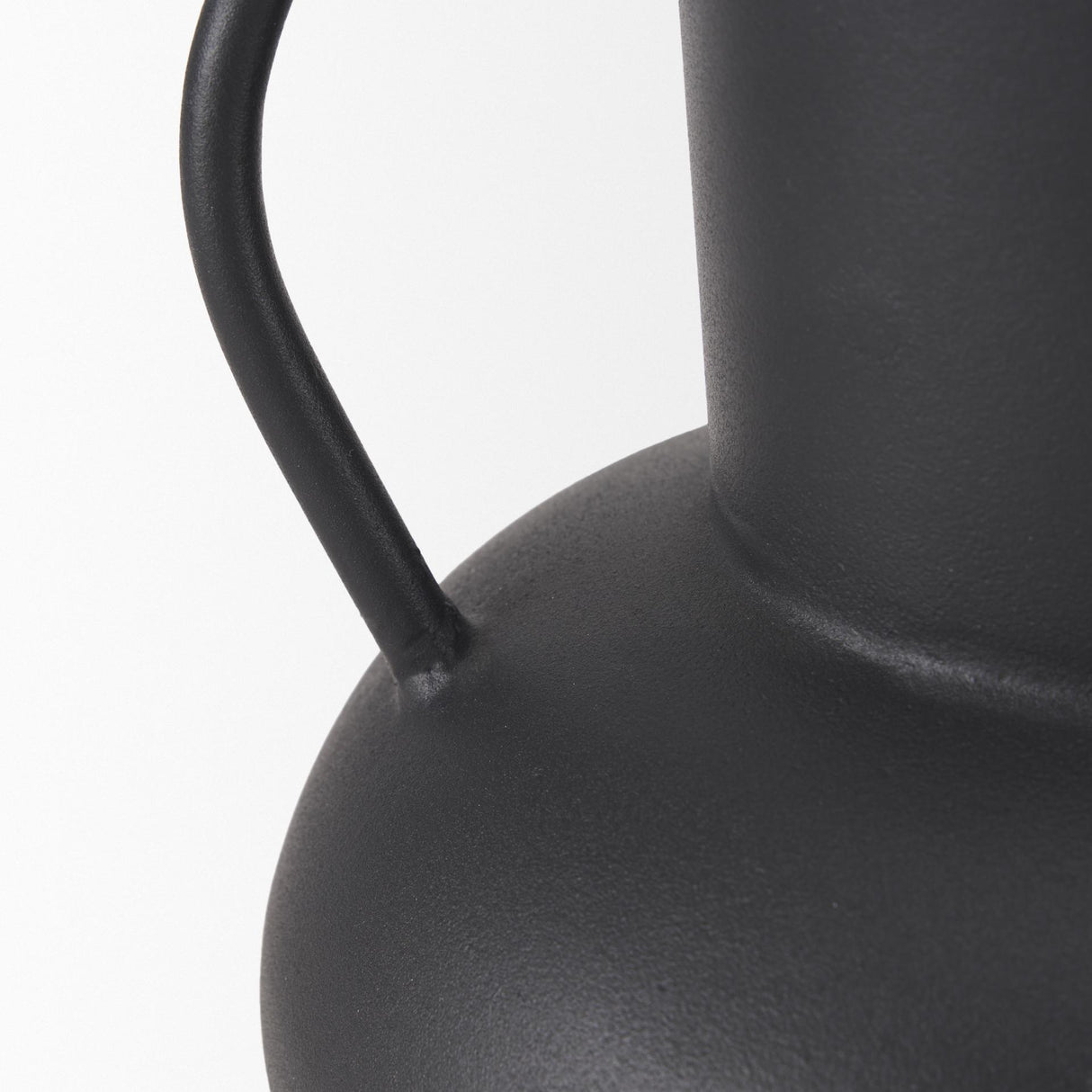 Mercana Tasya Small Matte Black Metal Vase