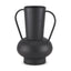 Mercana Tasya Large Matte Black w/ Handles Metal Vase