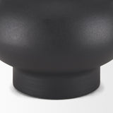 Mercana Tasya Large Matte Black w/ Handles Metal Vase