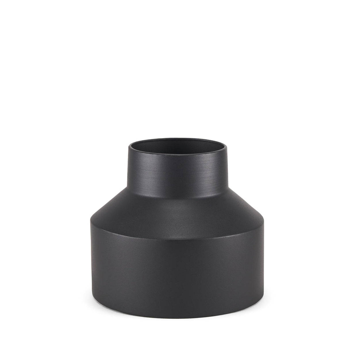 Mercana Tosca Medium Matte Black Metal Vase