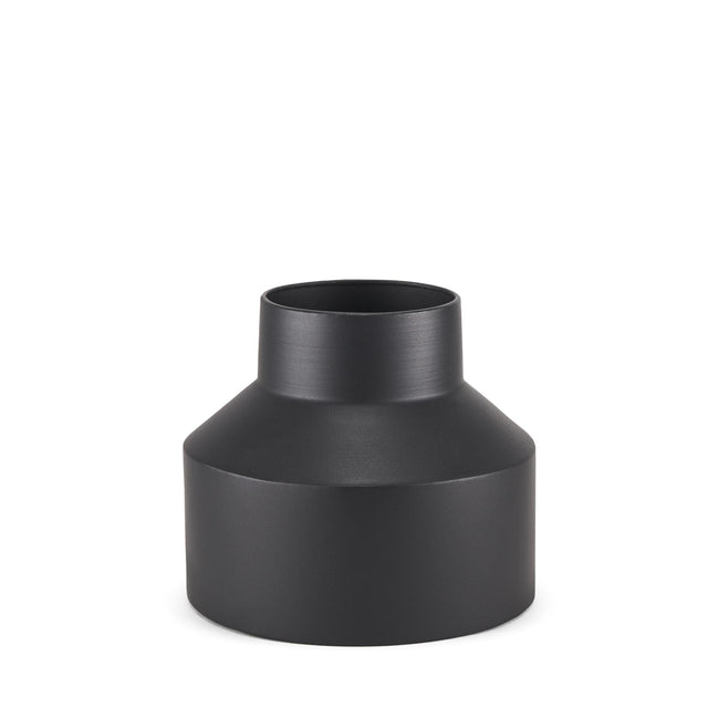 Mercana Tosca Medium Matte Black Metal Vase