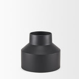 Mercana Tosca Medium Matte Black Metal Vase
