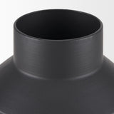 Mercana Tosca Medium Matte Black Metal Vase