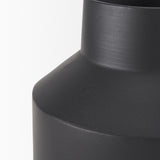 Mercana Tosca Medium Matte Black Metal Vase