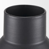 Mercana Tosca Tall Matte Black Metal Vase