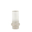 Mercana Tovah Small Textured White w/ Gold Metal Vase