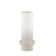 Mercana Tovah Medium Textured White w/ Gold Metal Vase