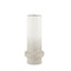 Mercana Tovah Medium Textured White w/ Gold Metal Vase