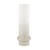 Mercana Tovah Tall Textured White w/ Gold Metal Vase