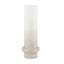 Mercana Tovah Tall Textured White w/ Gold Metal Vase