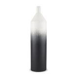 Mercana Townley Tall White w/ Black Ombre Metal Vase