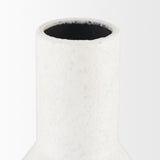 Mercana Townley Tall White w/ Black Ombre Metal Vase