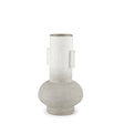 Mercana Torres Small Textured Off White w/ Gold Metal Vase