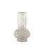 Mercana Torres Small Textured Off White w/ Gold Metal Vase