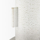 Mercana Torres Small Textured Off White w/ Gold Metal Vase