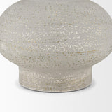 Mercana Torres Small Textured Off White w/ Gold Metal Vase