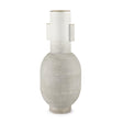 Mercana Torres Tall Textured Off White w/ Gold Metal Vase