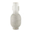Mercana Torres Tall Textured Off White w/ Gold Metal Vase