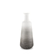 Mercana Toru Medium White w/ Grey Ombre Metal Vase