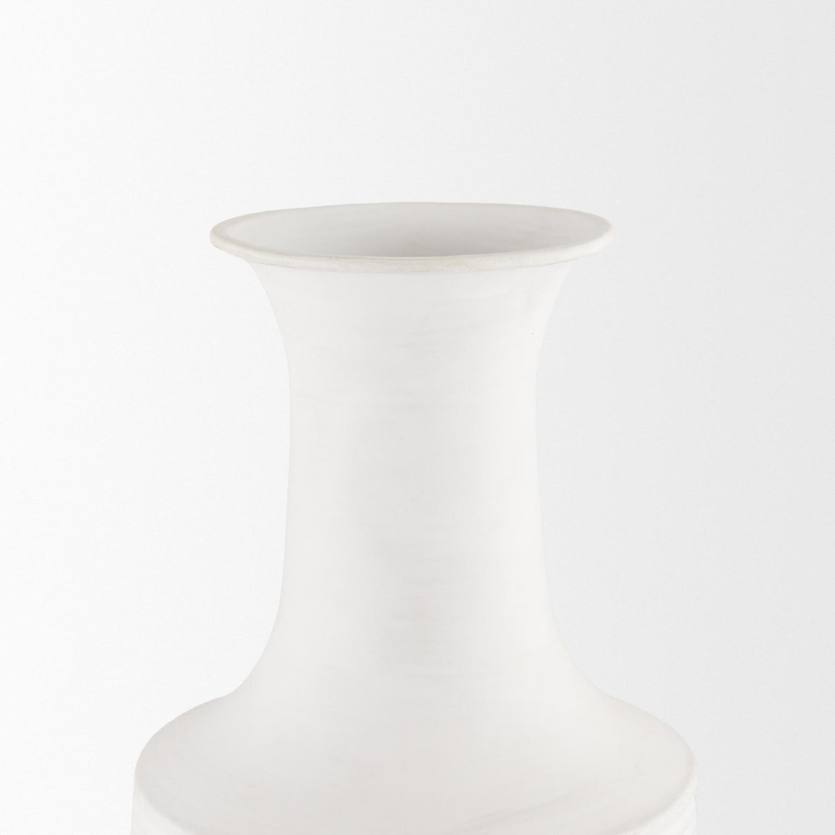 Mercana Toru Medium White w/ Grey Ombre Metal Vase
