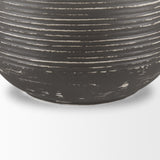 Mercana Toru Medium White w/ Grey Ombre Metal Vase