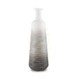 Mercana Toru Tall White w/ Grey Ombre Metal Vase