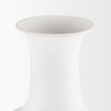 Mercana Toru Tall White w/ Grey Ombre Metal Vase