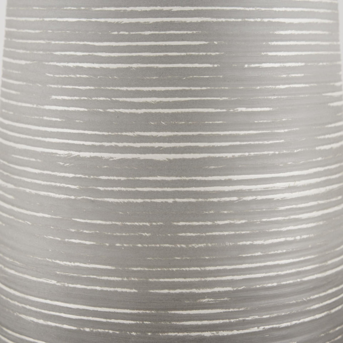 Mercana Toru Tall White w/ Grey Ombre Metal Vase