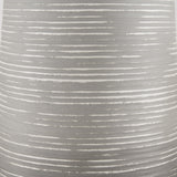 Mercana Toru Tall White w/ Grey Ombre Metal Vase