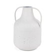 Mercana Treva Tall White w/ Black Speckles Metal Vase